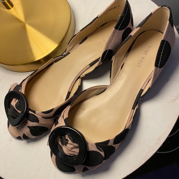 Nine West polka dot flats - sz8.5 - Picture 3 of 3
